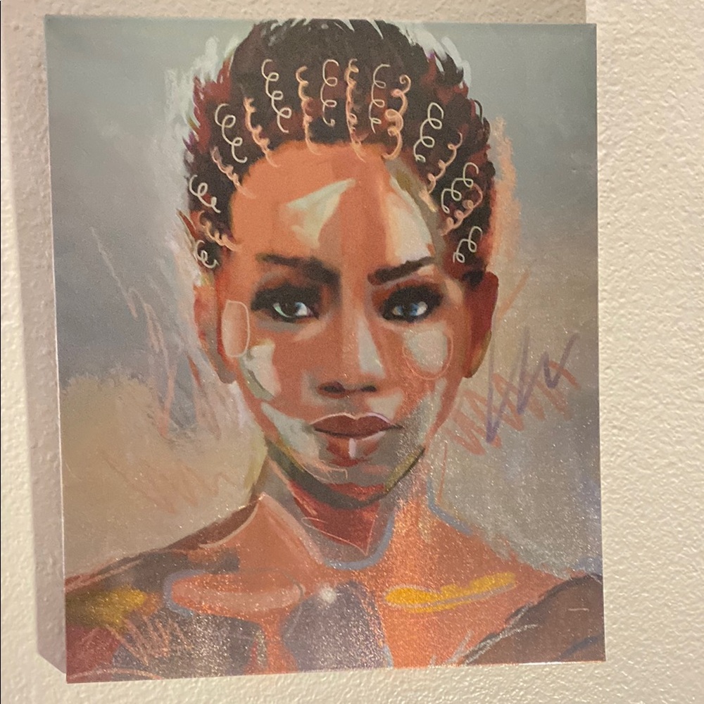 Contemporary Portrait Wall Art in Brown and Tan Tones